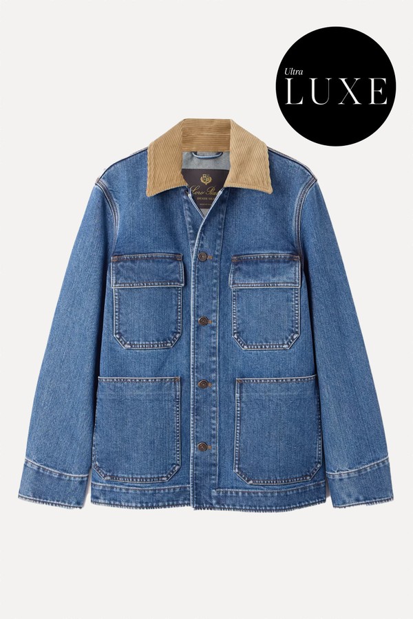 Dean Corduroy-Trimmed Denim Jacket from Loro Piana