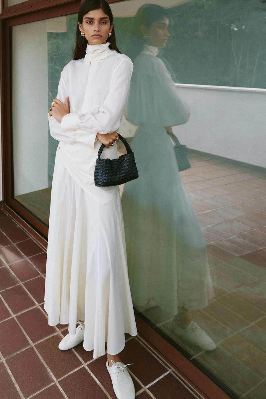 A-Line Skirt With Handkerchief Detail