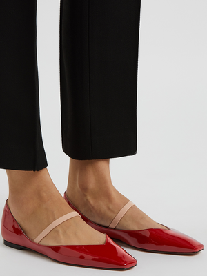 Tremaine Red Patent Vegan Leather Flats from Piferi
