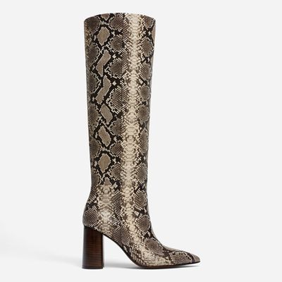 Snakeskin Print Boots from Uterque 