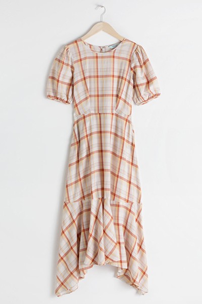 Cotton Blend Handkerchief Midi Dress from & Other Stories