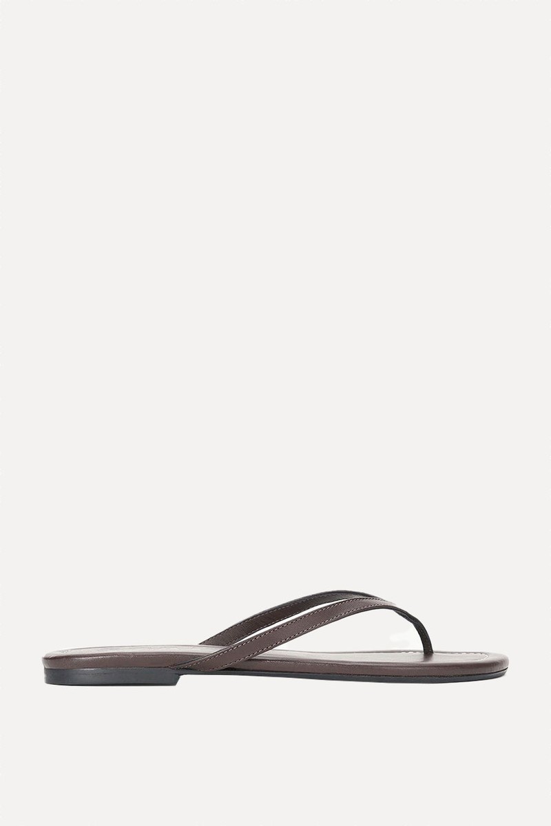 Freja Leather Flip Flops from Staud