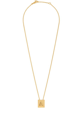 Alphabet A Necklace In Brass from Celine 