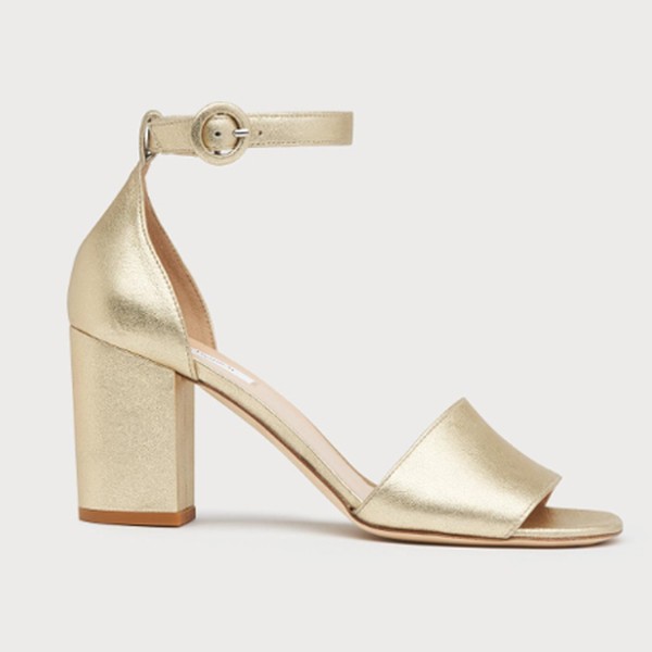 Hester Gold Metallic Leather Sandals from L.K. Bennett