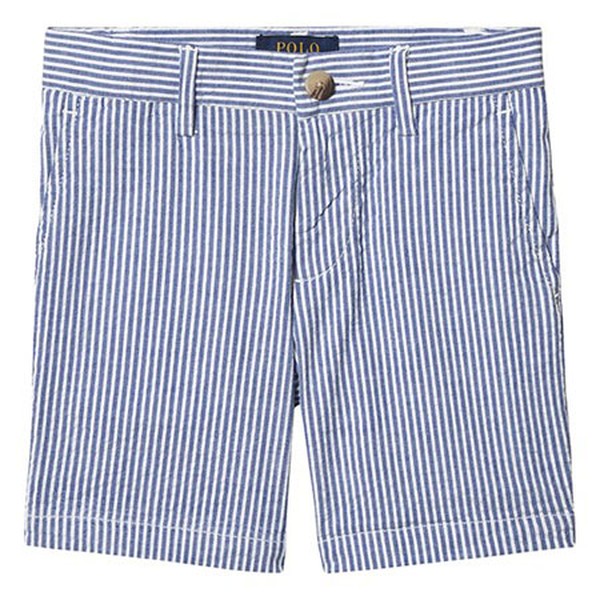 Blue and White Stripe Seersucker Shorts from Ralph Lauren