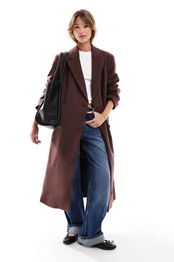 Strong Shoulder Dad Coat from ASOS DESIGN