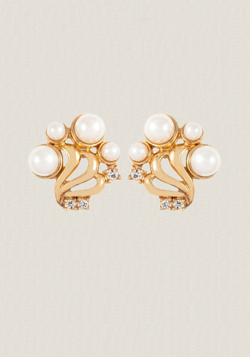 1980s Vintage Faux Pearl Clip-On Earrings from Susan Caplan Vintage