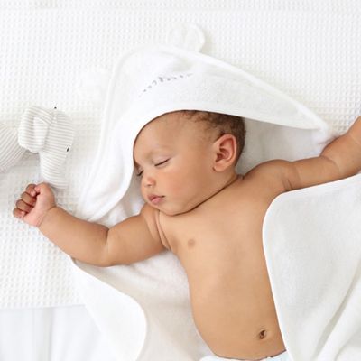 Personalised White Hooded Towel With Ears