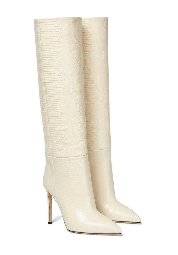 Lizard Effect Knee High Boots from Paris Texas