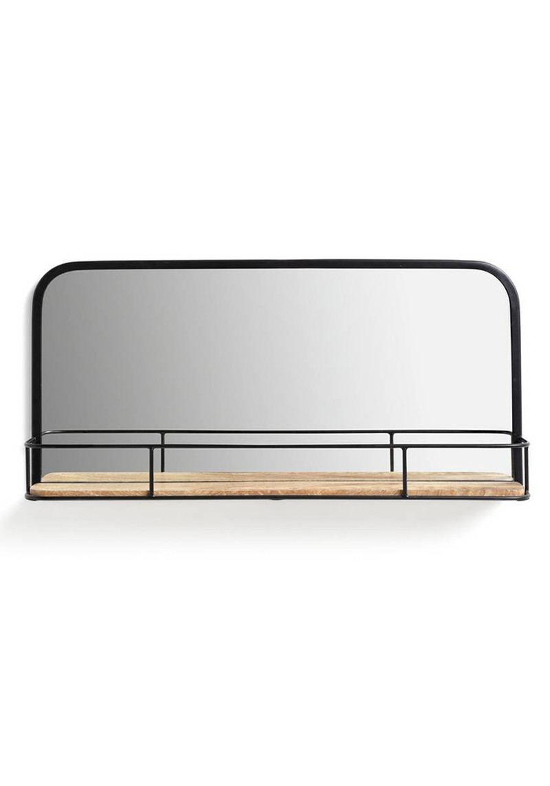 Rectangular Wall Mirror With Shelf