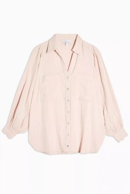 Pink Cotton Casual Shirt from Topshop