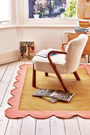 Cecily Woven Scalloped Rug, £150 | Oliver Bonas