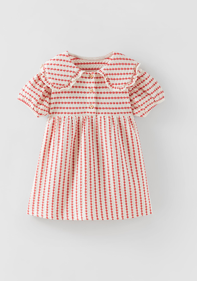 Textured Dress With Stripes from Zara