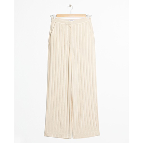 Linen Blend Stripe Trousers from & Other Stories
