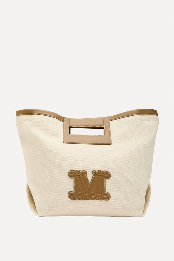 Logo-Appliquéd Canvas Tote Bag from Max Mara