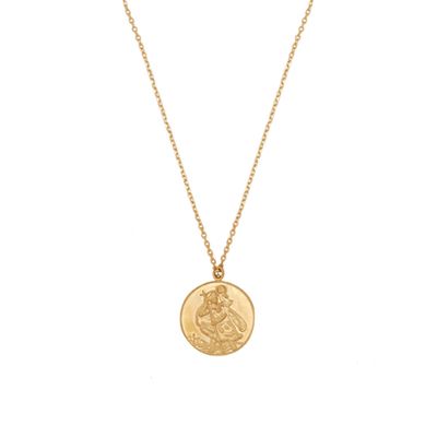 St Christopher Gold-Plated Pendant Necklace from Theodora Warre