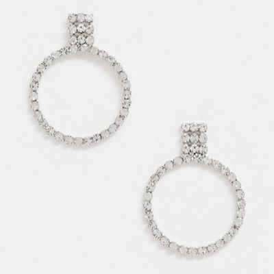 Crystal Circle Drop Earrings from True Decadence
