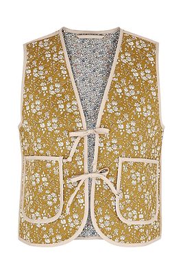 Daisy Floral-Print Reversible Cotton Gilet from APOF