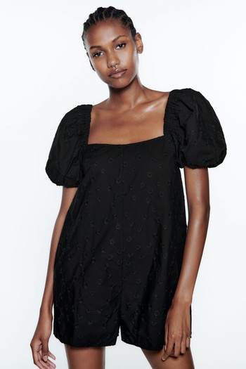 Playsuit With Cutwork Embroidery from Zara