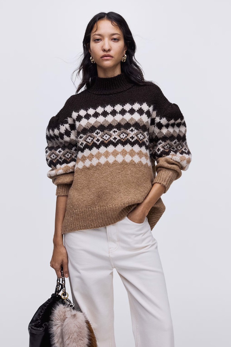 Jacquard-Knit Turtleneck Jumper from H&M