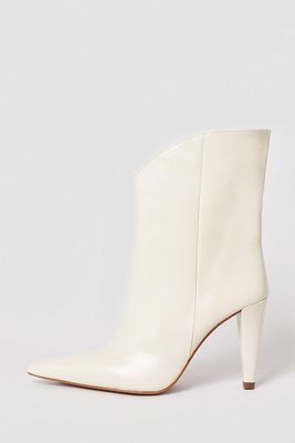 Leather Pull On Heeled Ankle Boots from Karen Millen