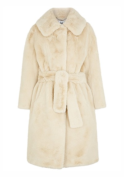 Belted Faux Fur Coat from Jakke