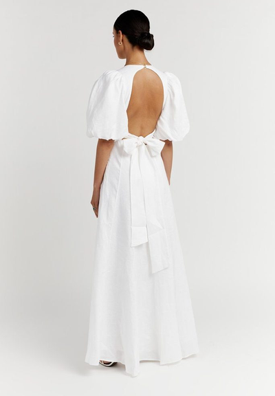 Aisle Linen Backless Long Dress, £148.27 | Dissh 