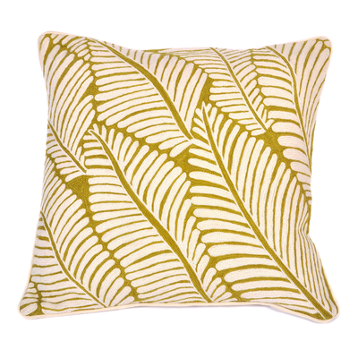 Green Leaves Cushion from Joanna Wood