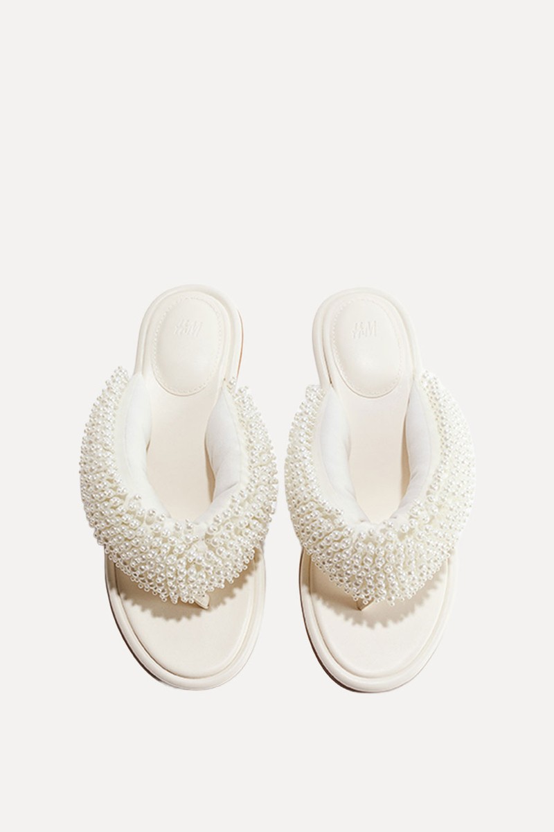 Beaded Heeled Sandals