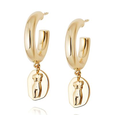 Athena Hoop Earrings 18Ct Gold Plate from Daisy