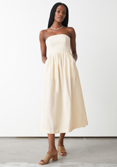 Voluminous Bandeau Midi Dress from & Other Stories 