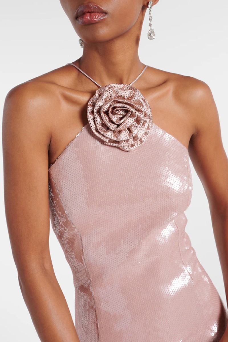 Paige Floral-Appliqué Sequined Gown, £574 (was £820) | Rebecca Vallance