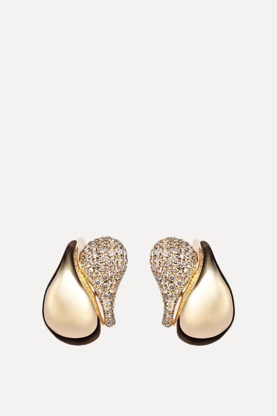 18kt Gold Earrings With Diamonds