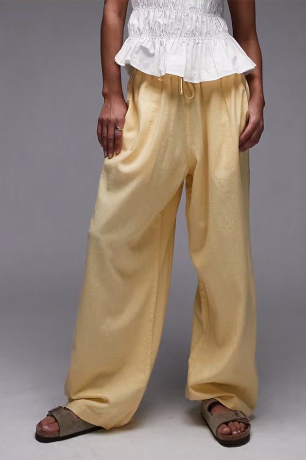 Linen Balloon Trousers from Topshop
