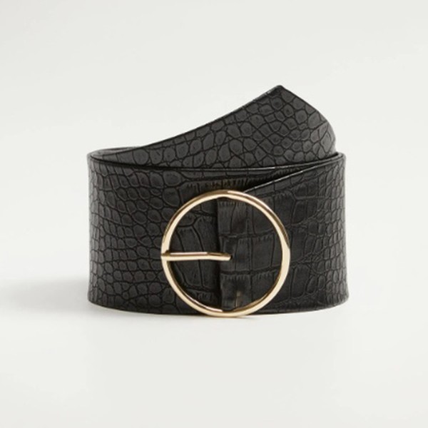 Croc-Effect Wide Belt from Mango