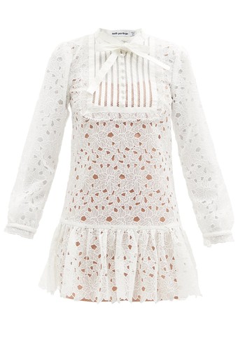 Floral Guipure-Lace Mini Dress from Self-Portrait