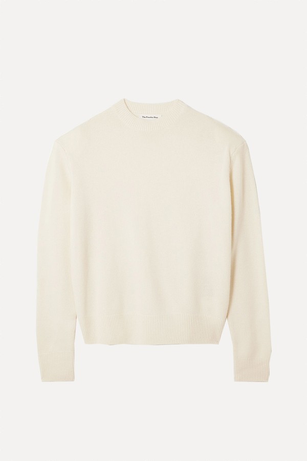 Rafaela Cropped Merino Wool & Cashmere-Blend Sweater from The Frankie Shop
