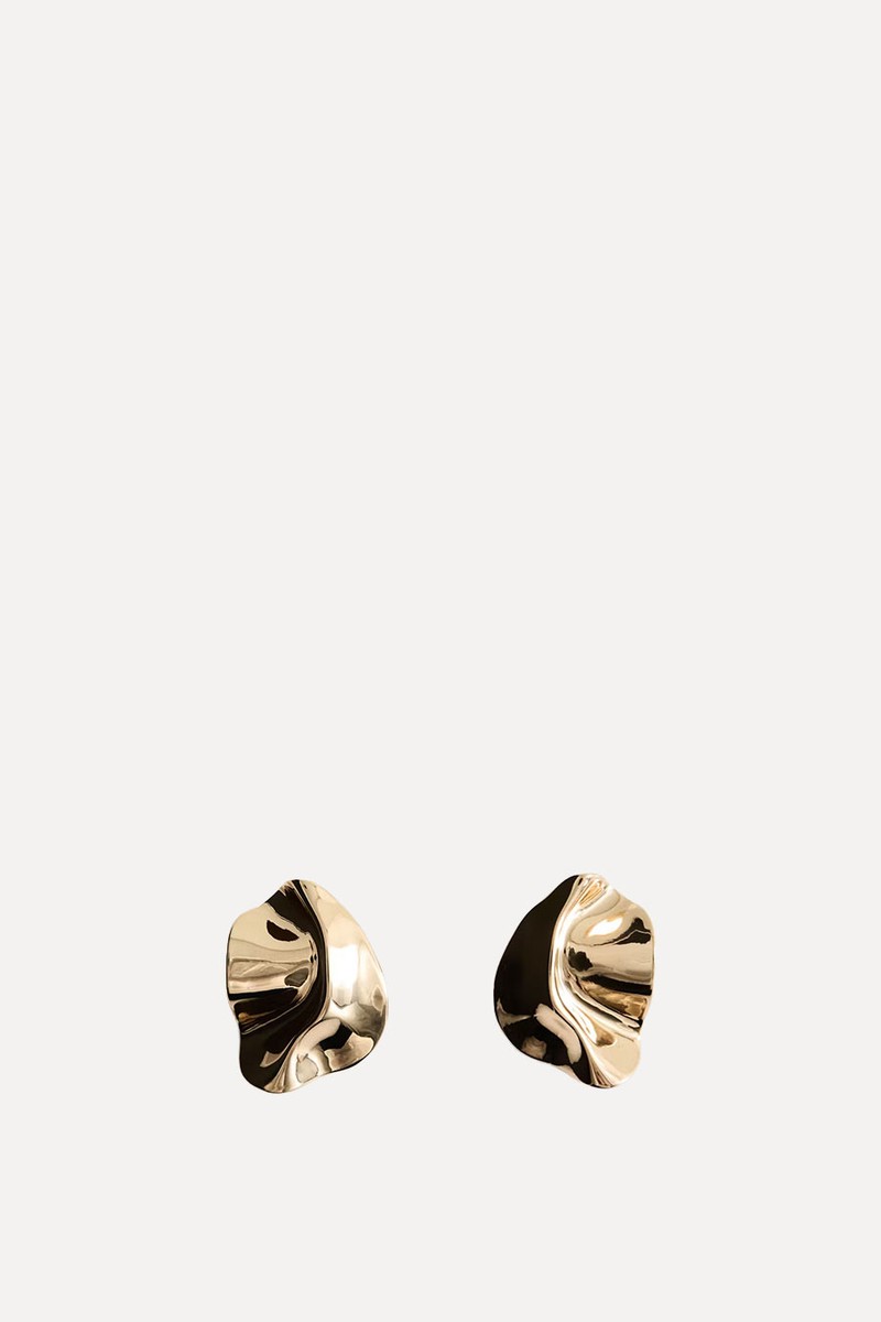 Textured-Relief Earrings from Mango