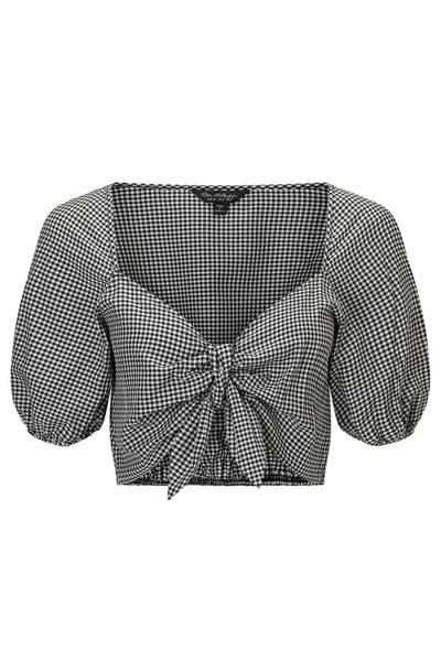 Tie Front Cropped Top from Miss Selfridge