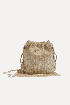 Bucket Bag With Beading And Fringing from Pull & Bear