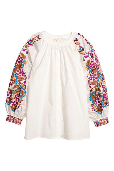 Blouse With Embroidery  from H&M