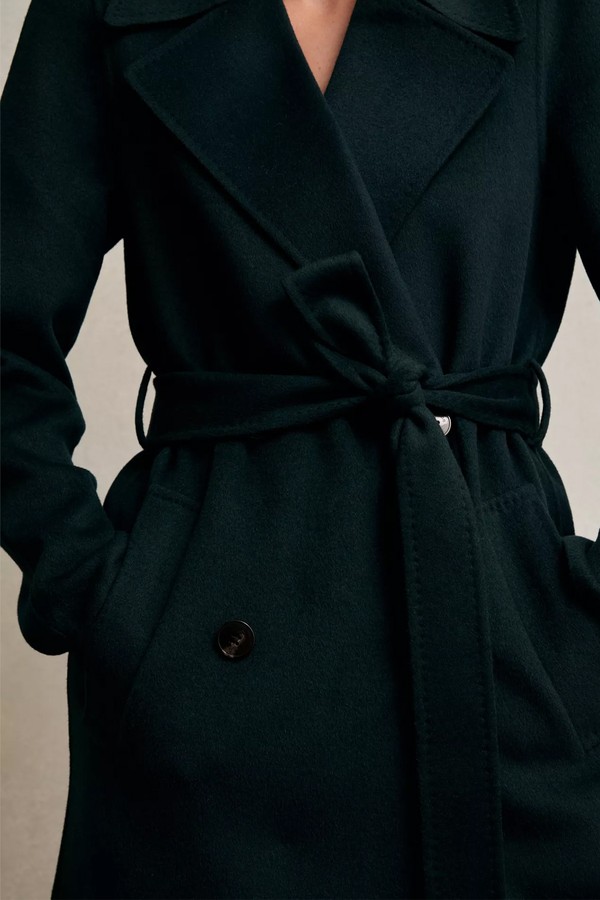 Rene Double-Breasted Wool-Blend Blindseam Coat