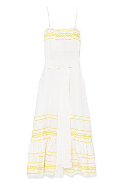 Rickrack-Trimmed Linen Dress from Lisa Marie Fernandez