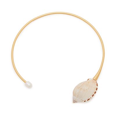 X Ryan Storer Cassis Shell Necklace With Pearl Tip from Albus Lumen