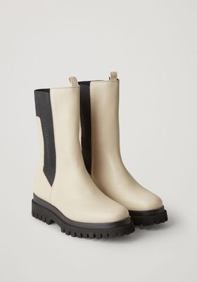 Chunky Leather Ankle Chelsea Boots from COS