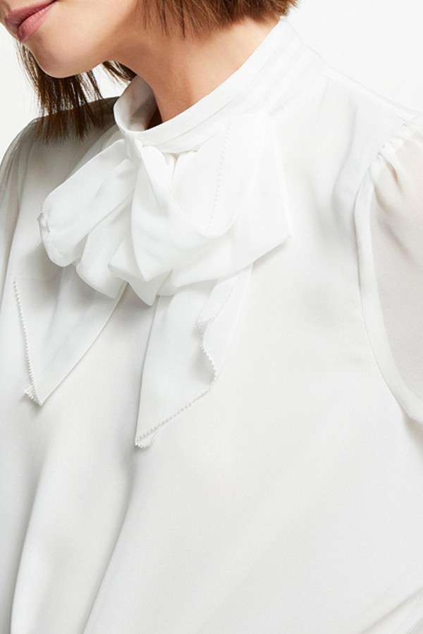 New Bow Blouse, Ivory