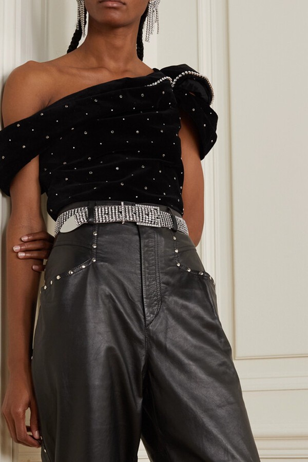 Joia Crystal-Embellished Belt In Silver from Isabel Marant
