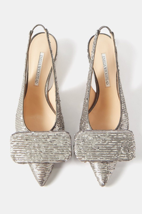 Isset Sequinned Slingback Pumps from Emilia Wickstead