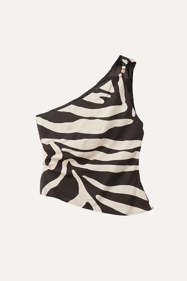 Asymmetric Printed Top from Mango