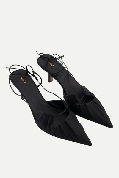 Black Pointed Mules